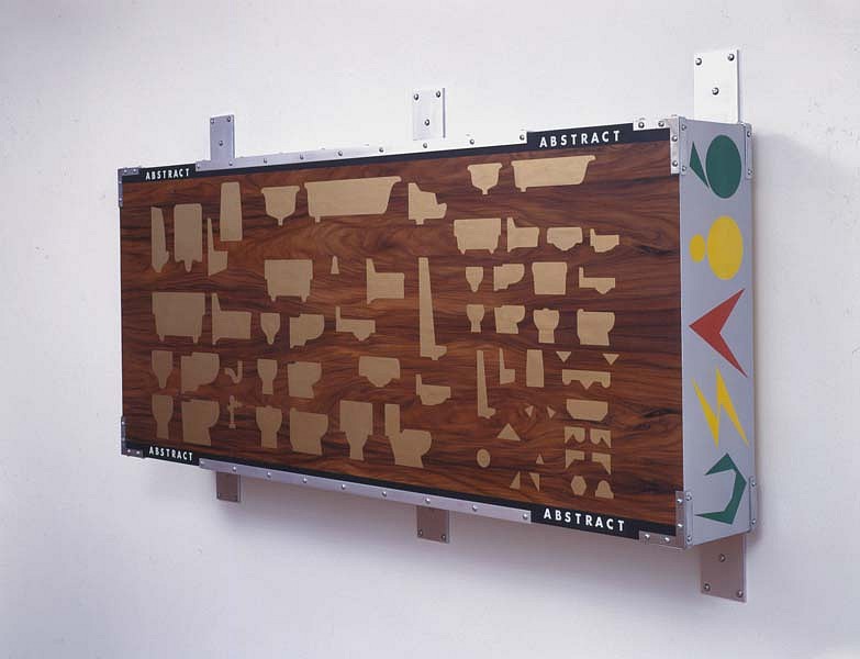 ASHLEY BICKERTON, ABSTRACT PAINTING FOR PEOPLE #3
Acrylic, aluminum lacquer paint on wood, formica, aluminum., 72 x 42 1/8 x 59 7/8 in. (183 x 107 x 152 cm)
AB-002